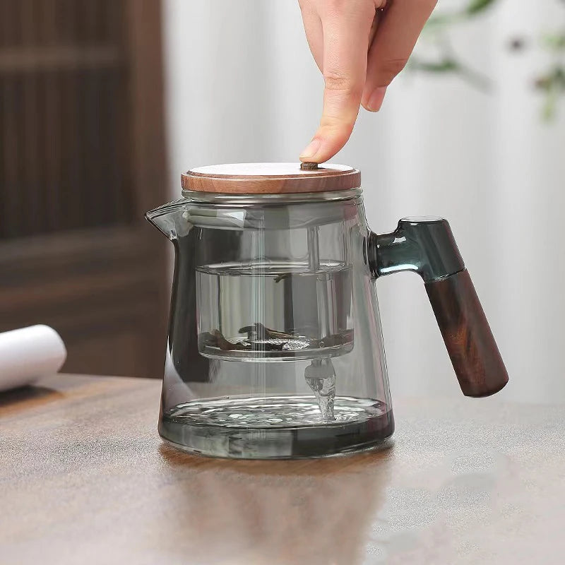 Large Capacity Dividing Teacup with Removable Glass Inner Tank - Tea Ceremony Water Separation Filter - ZOOMNSTORE