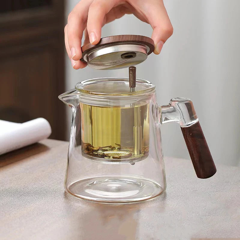 Large Capacity Dividing Teacup with Removable Glass Inner Tank - Tea Ceremony Water Separation Filter - ZOOMNSTORE