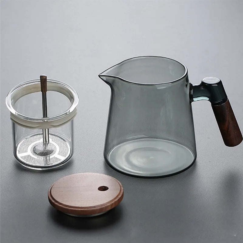Large Capacity Dividing Teacup with Removable Glass Inner Tank - Tea Ceremony Water Separation Filter - ZOOMNSTORE