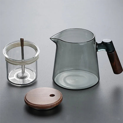 Large Capacity Dividing Teacup with Removable Glass Inner Tank - Tea Ceremony Water Separation Filter - ZOOMNSTORE