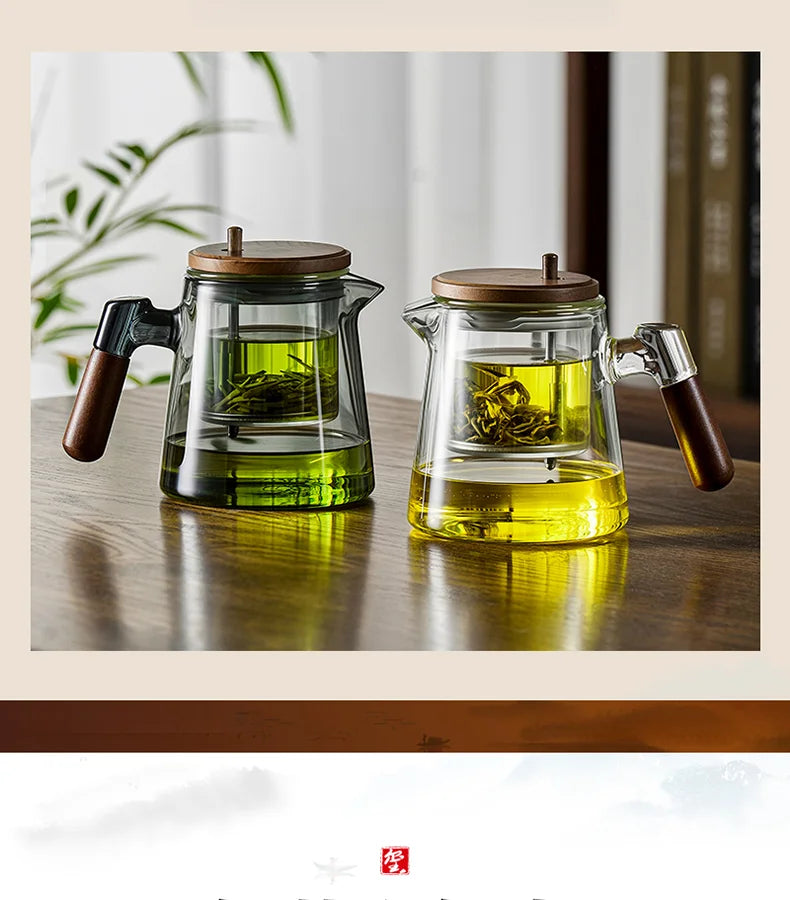 Large Capacity Dividing Teacup with Removable Glass Inner Tank - Tea Ceremony Water Separation Filter - ZOOMNSTORE