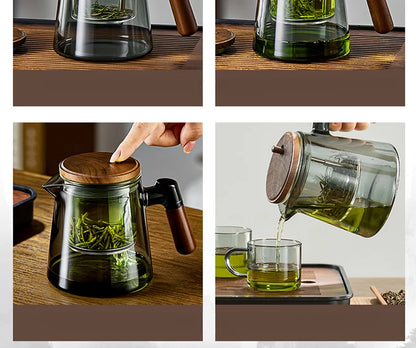 Large Capacity Dividing Teacup with Removable Glass Inner Tank - Tea Ceremony Water Separation Filter - ZOOMNSTORE