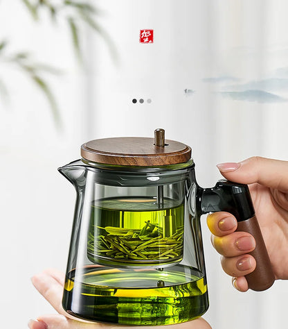 Large Capacity Dividing Teacup with Removable Glass Inner Tank - Tea Ceremony Water Separation Filter - ZOOMNSTORE