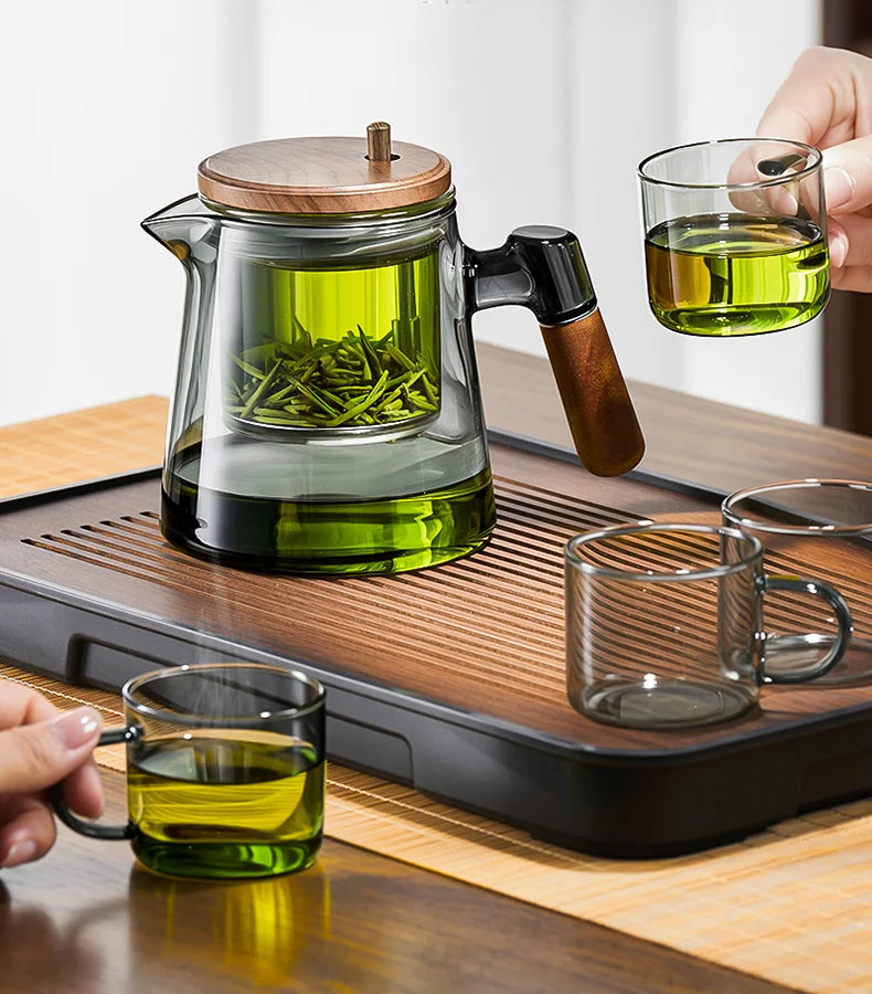 Large Capacity Dividing Teacup with Removable Glass Inner Tank - Tea Ceremony Water Separation Filter - ZOOMNSTORE