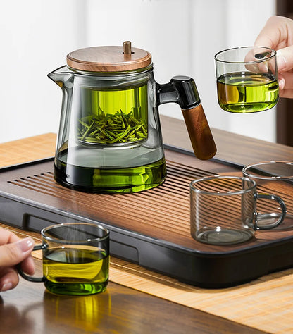 Large Capacity Dividing Teacup with Removable Glass Inner Tank - Tea Ceremony Water Separation Filter - ZOOMNSTORE