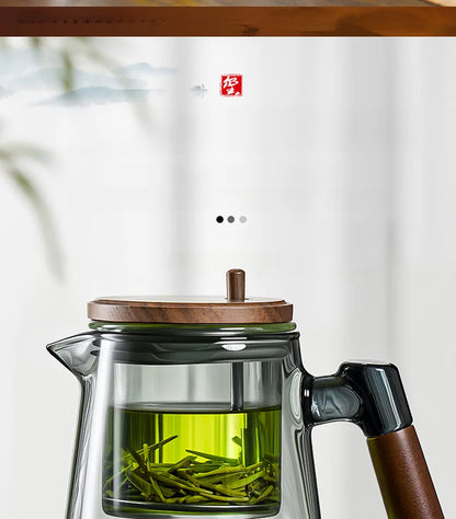 Large Capacity Dividing Teacup with Removable Glass Inner Tank - Tea Ceremony Water Separation Filter - ZOOMNSTORE