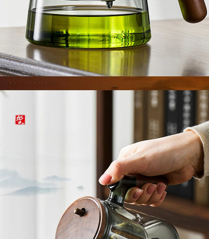 Large Capacity Dividing Teacup with Removable Glass Inner Tank - Tea Ceremony Water Separation Filter - ZOOMNSTORE