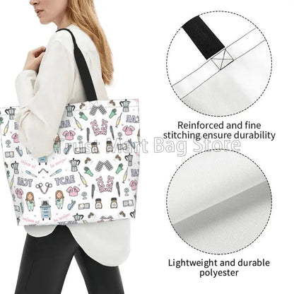 Large Capacity Tote Bag - Durable Polyester Shoulder Tote For Women’s Grocery - ZOOMNSTORE