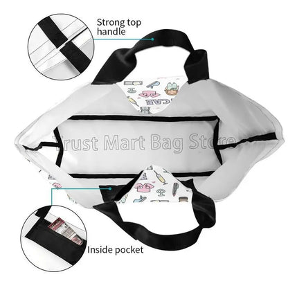 Large Capacity Tote Bag - Durable Polyester Shoulder Tote For Women’s Grocery - ZOOMNSTORE