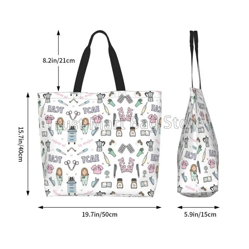 Large Capacity Tote Bag - Durable Polyester Shoulder Tote For Women’s Grocery - ZOOMNSTORE