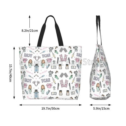 Large Capacity Tote Bag - Durable Polyester Shoulder Tote For Women’s Grocery - ZOOMNSTORE
