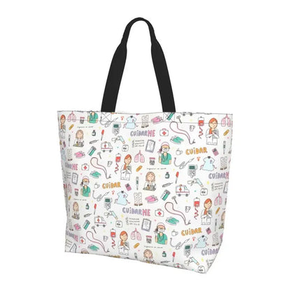 Large Capacity Tote Bag - Durable Polyester Shoulder Tote For Women’s Grocery - ZOOMNSTORE