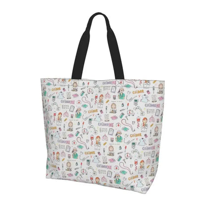 Large Capacity Tote Bag - Durable Polyester Shoulder Tote For Women’s Grocery - ZOOMNSTORE