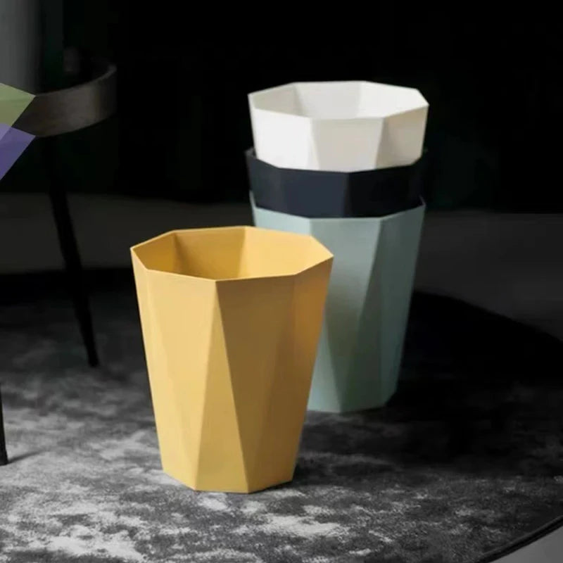 Large Plastic Trash Can - Multi-Purpose Open Basket for Bathroom Kitchen Office - ZOOMNSTORE