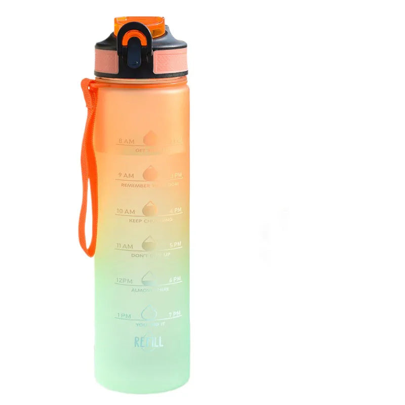 Large Capacity Water Cup – 1000ml Leakproof Sports Water Bottle with Rope | Portable Plastic Bottle - ZOOMNSTORE