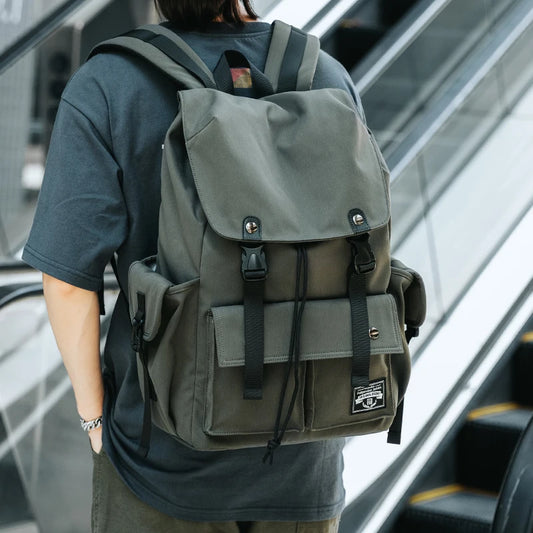 Large Capacity Waterproof Drawstring Backpack - Durable Oxford Travel Bag for Men and Students - ZOOMNSTORE