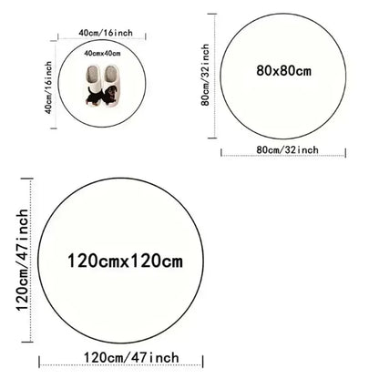Large Christmas Tree Decoration Mat - Washable Anti-Slip Circular Carpet for New Year Atmosphere - ZOOMNSTORE