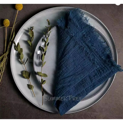 Large Cotton Gauze Napkins - Rustic Muslin Tea Towels for Wedding Decor - ZOOMNSTORE