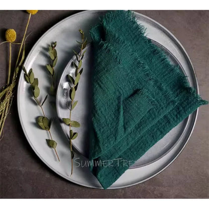 Large Cotton Gauze Napkins - Rustic Muslin Tea Towels for Wedding Decor - ZOOMNSTORE