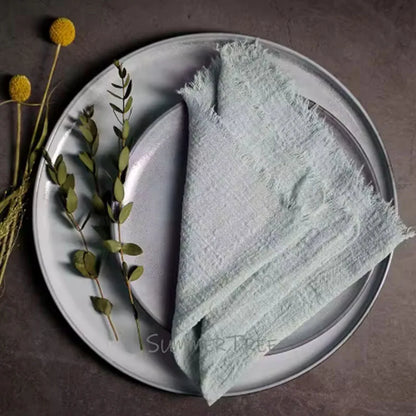 Large Cotton Gauze Napkins - Rustic Muslin Tea Towels for Wedding Decor - ZOOMNSTORE