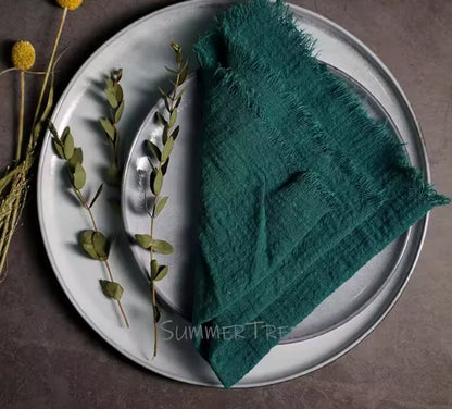 Large Cotton Gauze Napkins - Rustic Muslin Tea Towels for Wedding Decor - ZOOMNSTORE