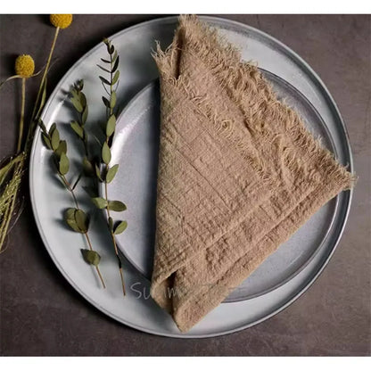 Large Cotton Gauze Napkins - Rustic Muslin Tea Towels for Wedding Decor - ZOOMNSTORE