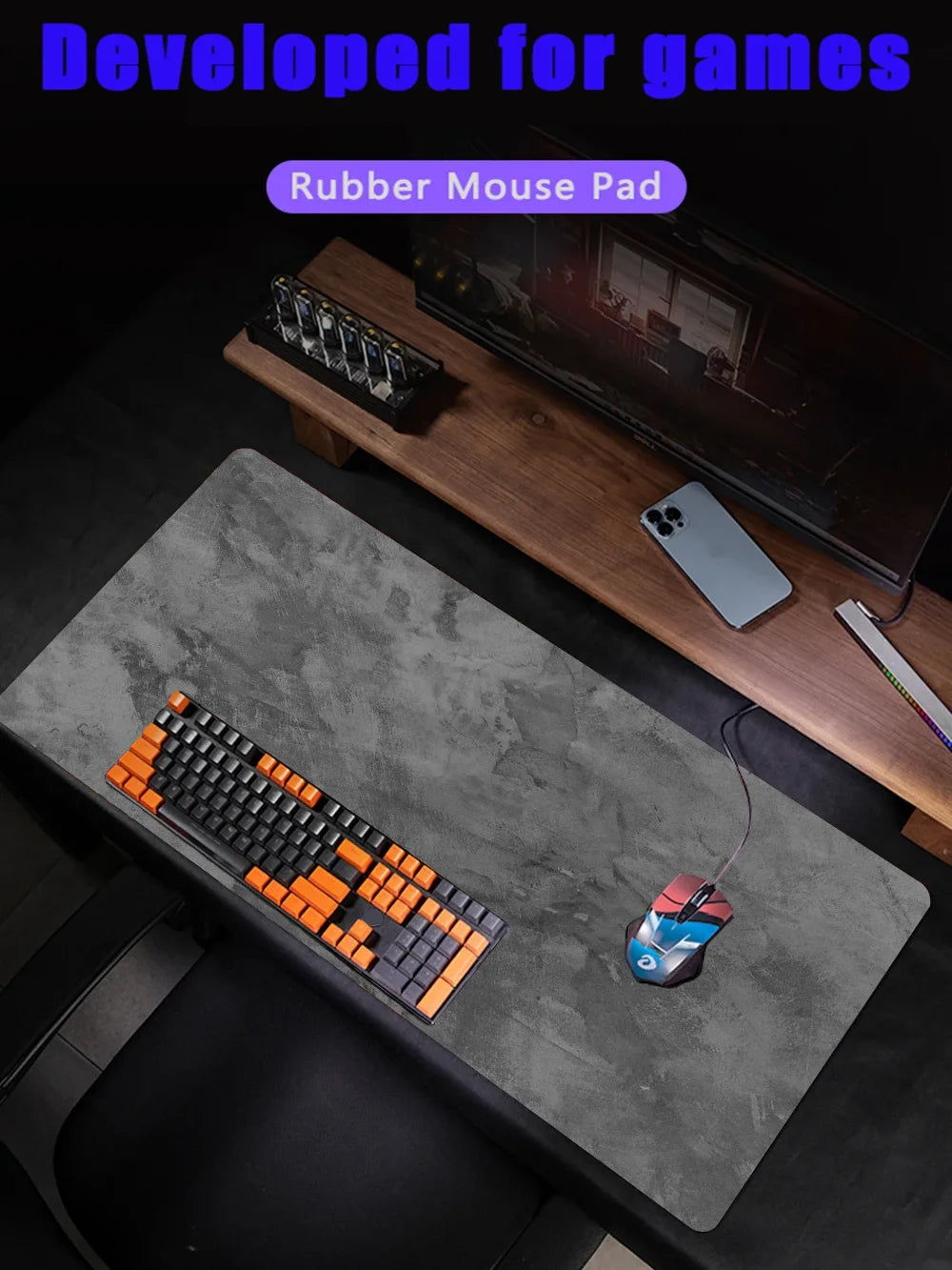 Large Desk Mat 900x400mm - XXL Overlock Mouse Pad for Gaming  Office - ZOOMNSTORE