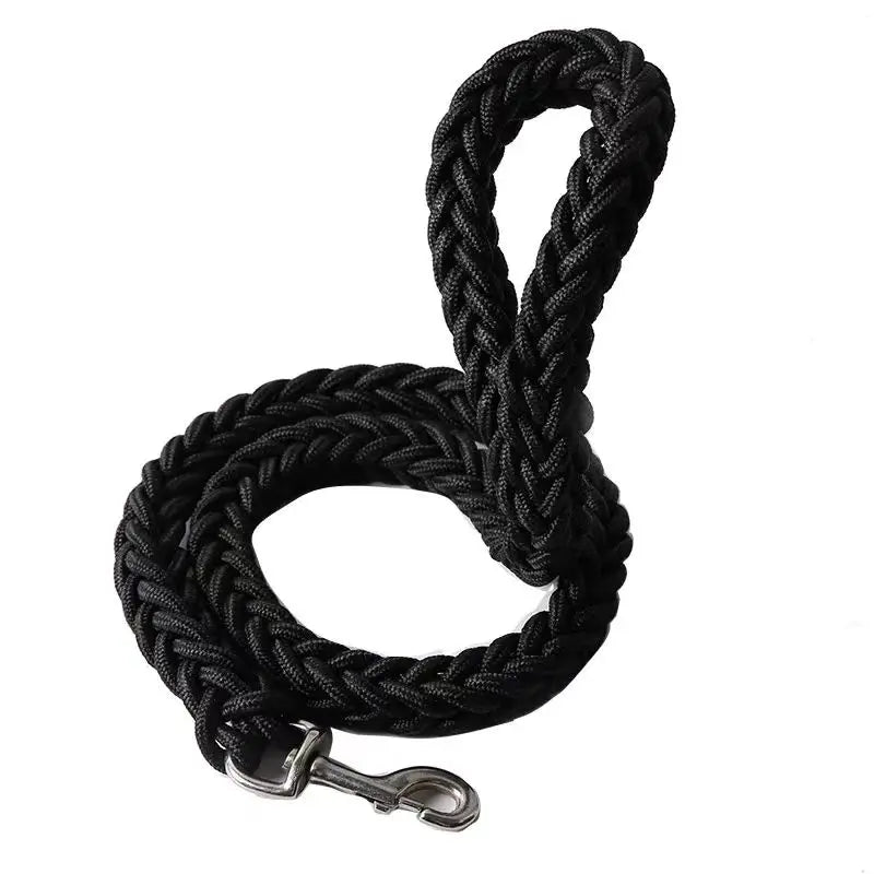 Large Dog Leash - Thick Nylon Braided Traction Rope for Bulldogs Rottweilers and Hounds - ZOOMNSTORE