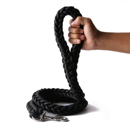 Large Dog Leash - Thick Nylon Braided Traction Rope for Bulldogs Rottweilers and Hounds - ZOOMNSTORE