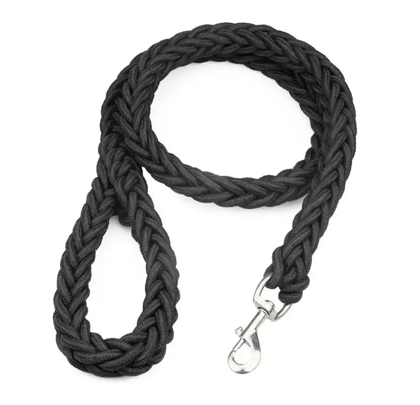 Large Dog Leash - Thick Nylon Braided Traction Rope for Bulldogs Rottweilers and Hounds - ZOOMNSTORE