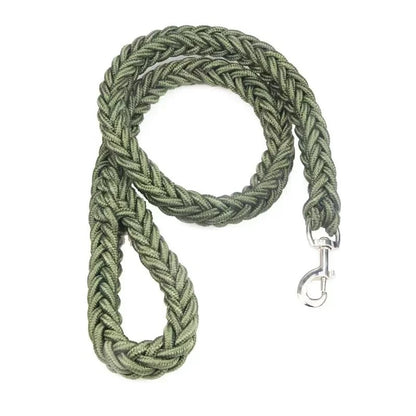 Large Dog Leash - Thick Nylon Braided Traction Rope for Bulldogs Rottweilers and Hounds - ZOOMNSTORE