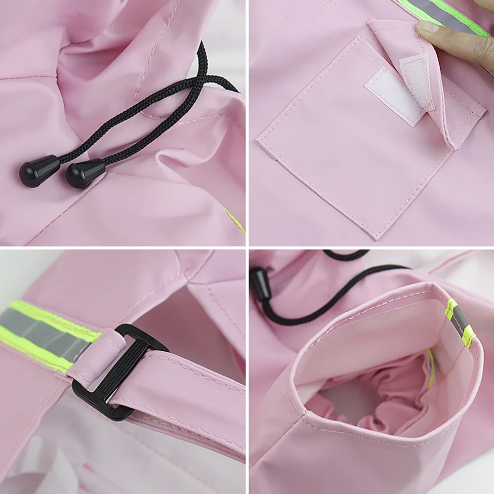 Large Dog Raincoat - Waterproof Reflective Hooded Cloak for Corgis and Puppies - ZOOMNSTORE