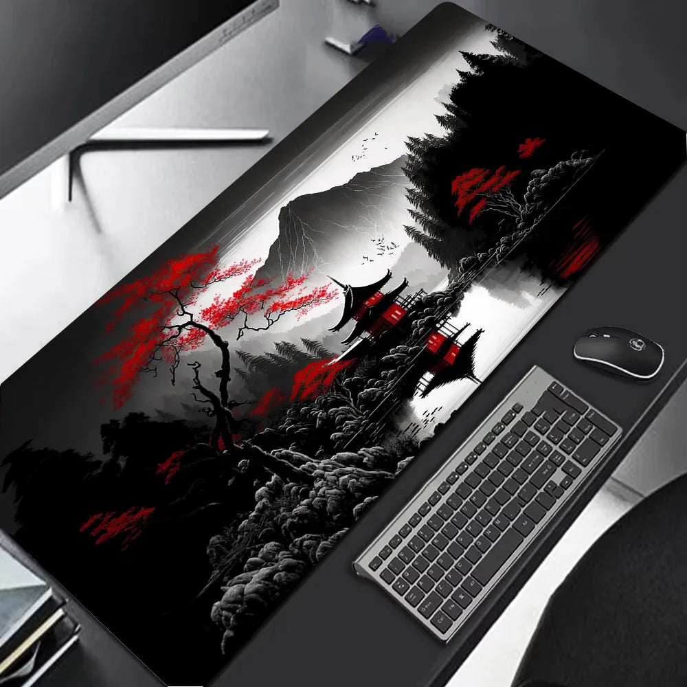 Sakura Scenery Gaming Mouse Pad - Large Anti-Slip Rubber Desk Pad - ZOOMNSTORE