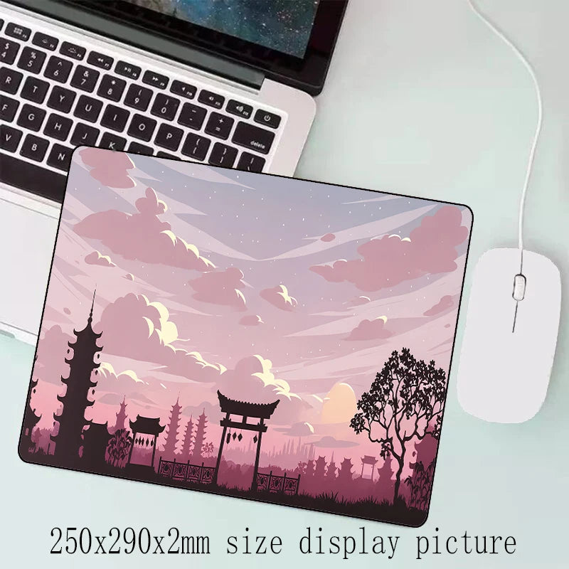 Sakura Scenery Gaming Mouse Pad - Large Anti-Slip Rubber Desk Pad - ZOOMNSTORE