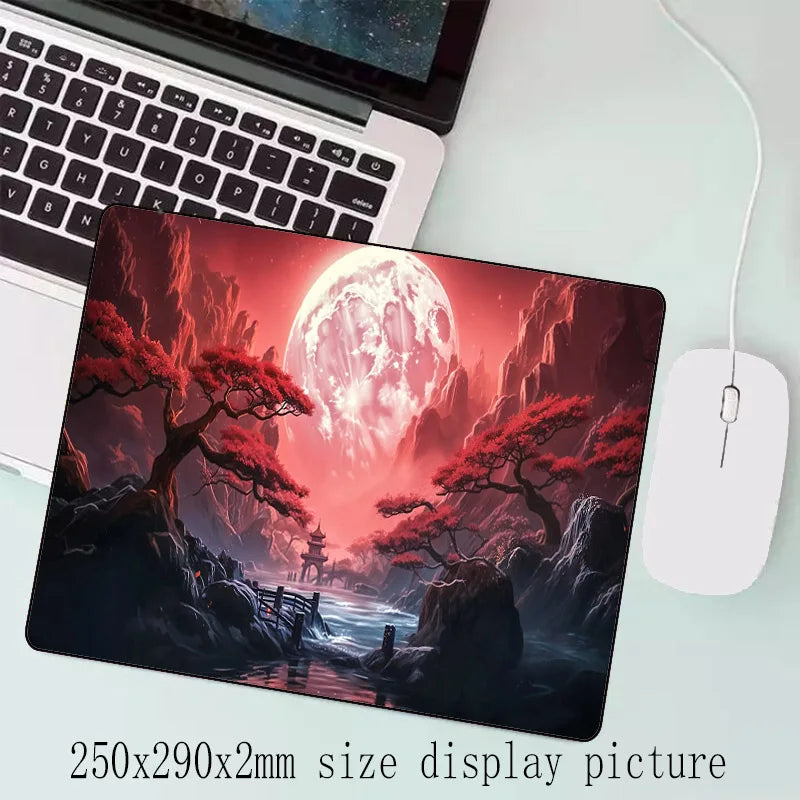 Sakura Scenery Gaming Mouse Pad - Large Anti-Slip Rubber Desk Pad - ZOOMNSTORE
