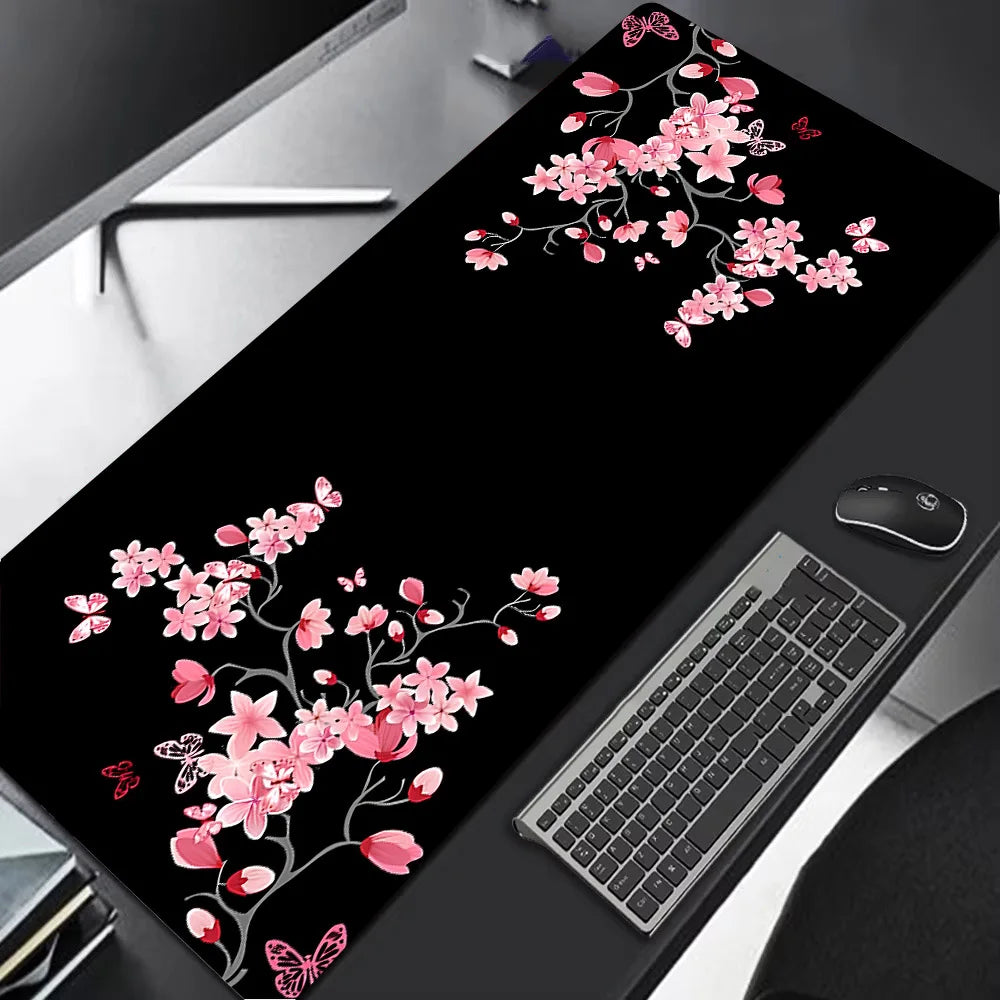 Sakura Scenery Gaming Mouse Pad - Large Anti-Slip Rubber Desk Pad - ZOOMNSTORE