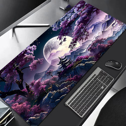 Sakura Scenery Gaming Mouse Pad - Large Anti-Slip Rubber Desk Pad - ZOOMNSTORE
