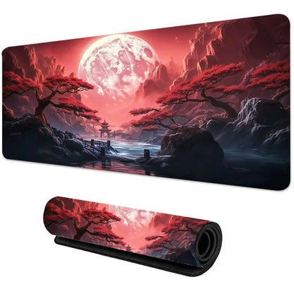 Sakura Scenery Gaming Mouse Pad - Large Anti-Slip Rubber Desk Pad - ZOOMNSTORE