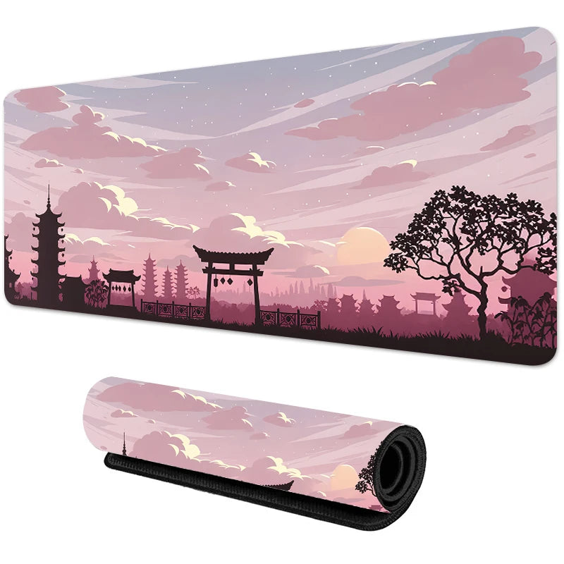 Sakura Scenery Gaming Mouse Pad - Large Anti-Slip Rubber Desk Pad - ZOOMNSTORE