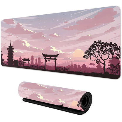 Sakura Scenery Gaming Mouse Pad - Large Anti-Slip Rubber Desk Pad - ZOOMNSTORE