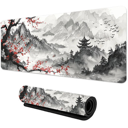 Sakura Scenery Gaming Mouse Pad - Large Anti-Slip Rubber Desk Pad - ZOOMNSTORE