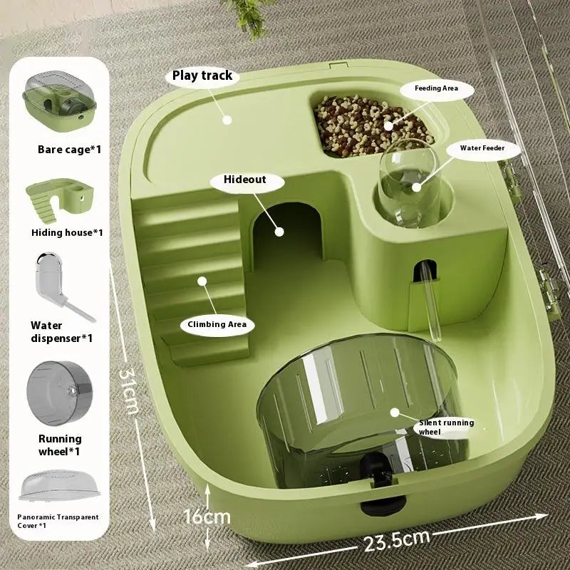 Large Hamster Cage – Spacious 2 Layer Hamster Habitat With Durable Bite Resistant Design - ZOOMNSTORE