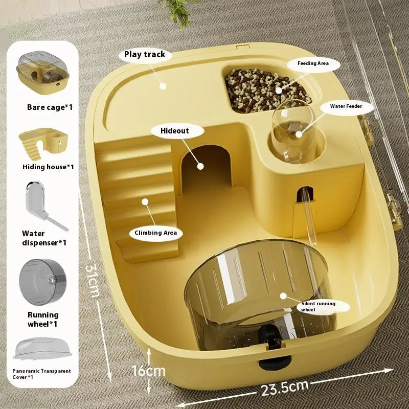 Large Hamster Cage – Spacious 2 Layer Hamster Habitat With Durable Bite Resistant Design - ZOOMNSTORE