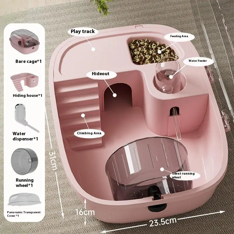 Large Hamster Cage – Spacious 2 Layer Hamster Habitat With Durable Bite Resistant Design - ZOOMNSTORE
