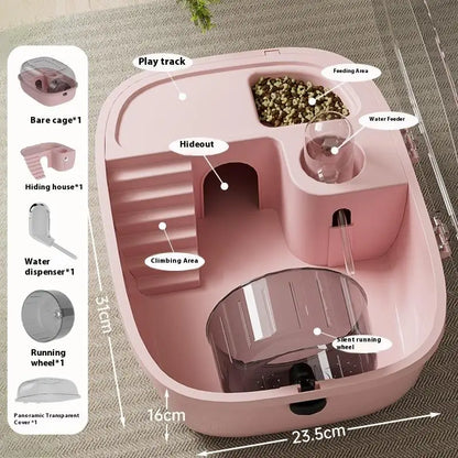 Large Hamster Cage – Spacious 2 Layer Hamster Habitat With Durable Bite Resistant Design - ZOOMNSTORE