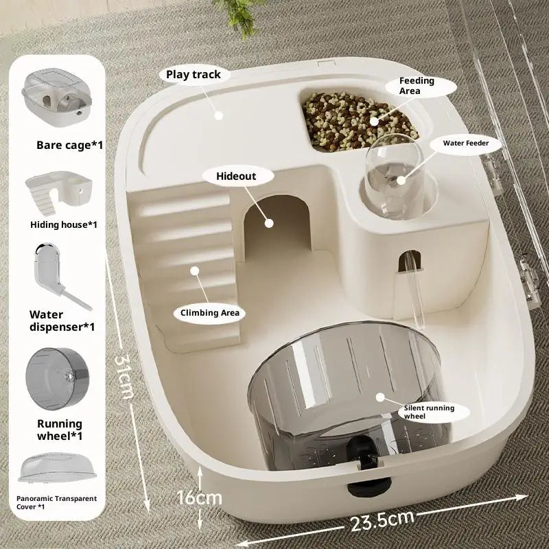 Large Hamster Cage – Spacious 2 Layer Hamster Habitat With Durable Bite Resistant Design - ZOOMNSTORE