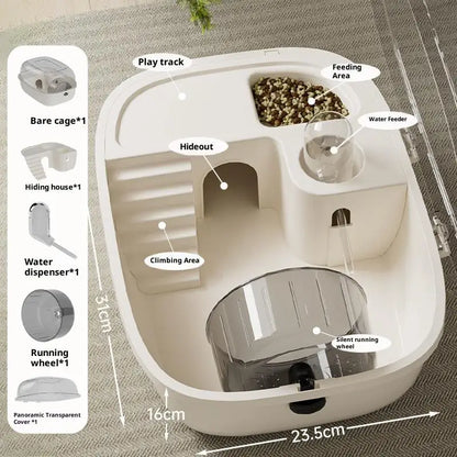 Large Hamster Cage – Spacious 2 Layer Hamster Habitat With Durable Bite Resistant Design - ZOOMNSTORE