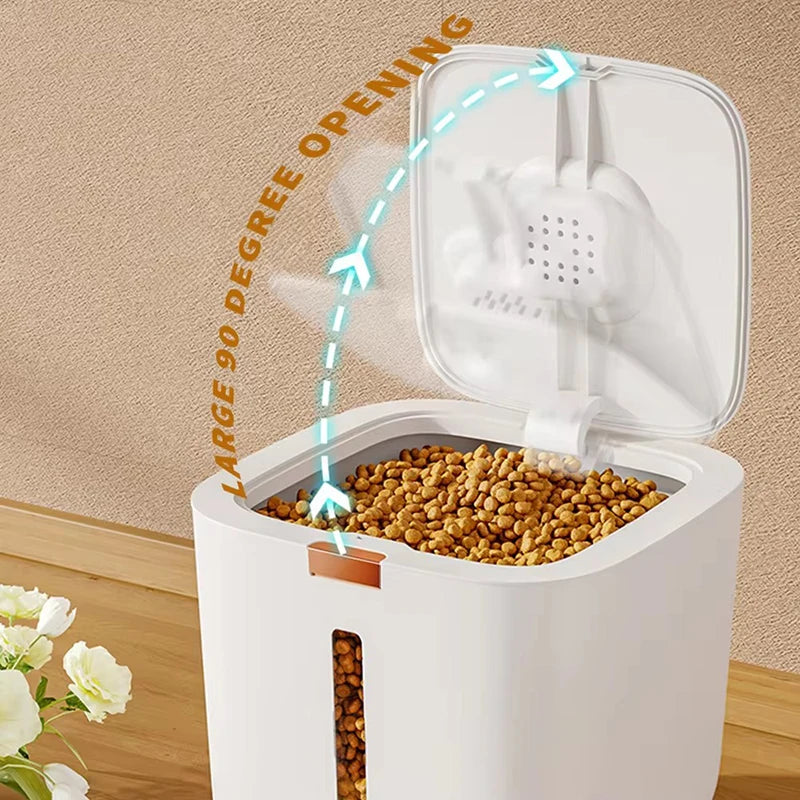 Large Pet Food Storage Barrel - Moisture-Proof Cat  Dog Food Container - ZOOMNSTORE
