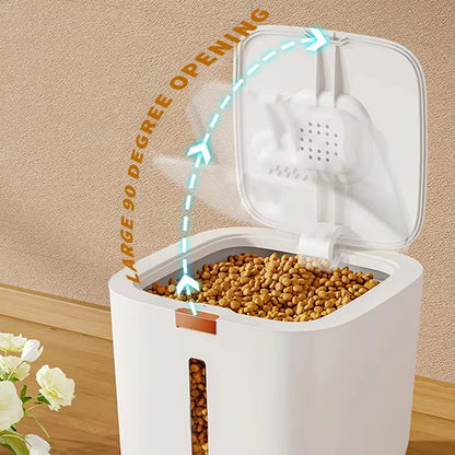 Large Pet Food Storage Barrel - Moisture-Proof Cat  Dog Food Container - ZOOMNSTORE