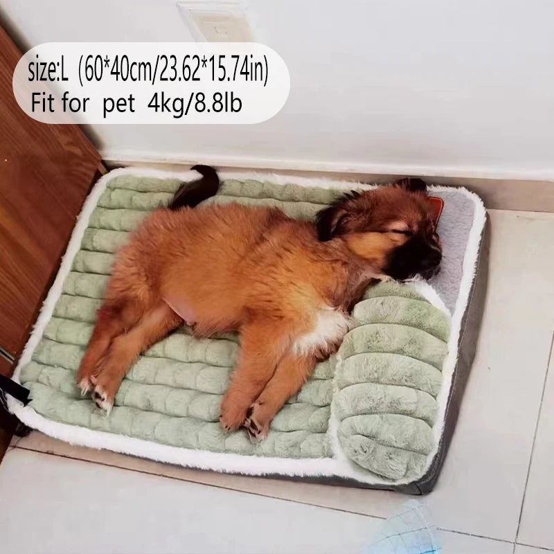 Large Removable Washable Dog Bed - Winter Warm Sleeping Mat for Pets - ZOOMNSTORE
